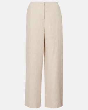 Faithfull the Brand Meave Linen Wide-Leg Trousers - Natural