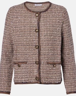 Veronica Beard Brisa Tweed Jacket - Brown