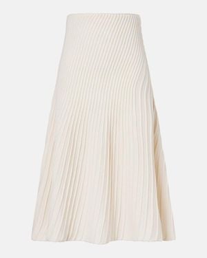 Alaïa Wool And Cashmere Midi Skirt - White