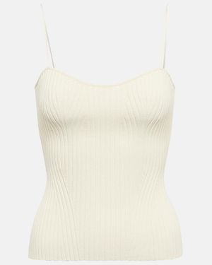 KHAITE Ziggy Ribbed Top - White