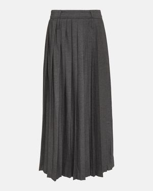 Frankie Shop Bailey Pleated Maxi Skirt - Grey