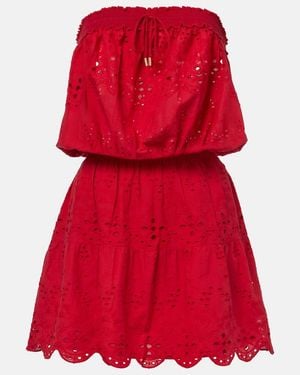 Melissa Odabash Collette Embroidered Cotton Minidress