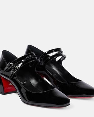 Christian Louboutin Miss Jane 55 Patent Leather Court Shoes - Black