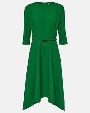 Oscar de la Renta Wool-Blend Midi Dress - Green
