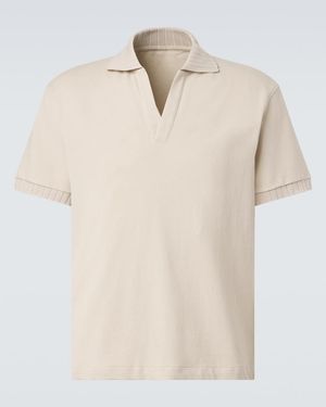 STÒFFA Cotton Polo Shirt - Natural