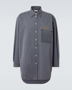 Miu Miu Oversize-Hemd Aus Baumwoll-Chambray - Blau