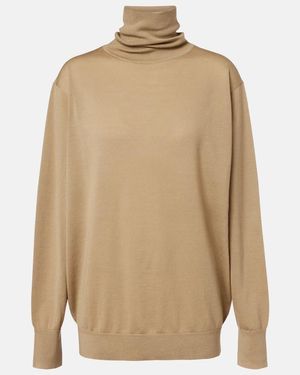 TOTEME Rollkragenpullover Aus Wolle - Natur