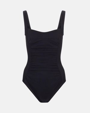 Karla Colletto Basics Ruched Swimsuit - Blue