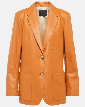 JOSEPH Jacques Leather Blazer - Orange