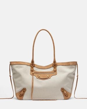 Balenciaga Le City Beach Medium Canvas Tote Bag - White