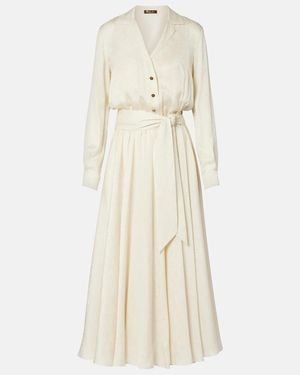 Loro Piana Nevis Silk Shirt Dress - Natural