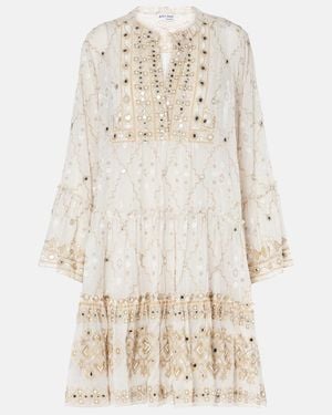 Juliet Dunn Mosaic Printed Cotton Midi Dress - Natural