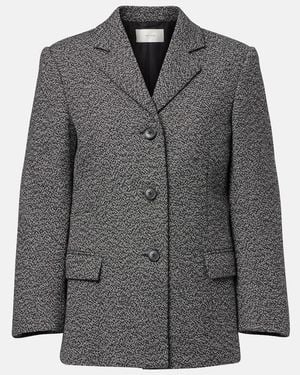 The Row Eudora Cashmere And Wool Blazer - Grey