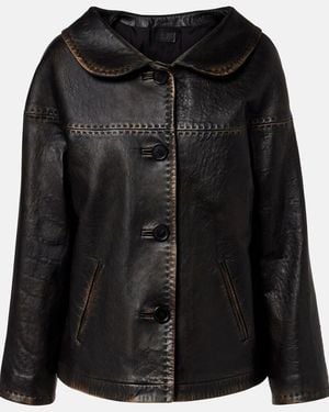 Prada Leather Jacket - Black