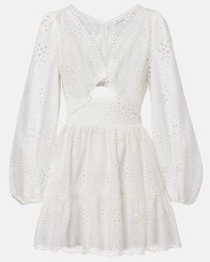 Alexandra Miro Mariah Cotton Minidress - White