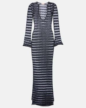 AYA MUSE Lace Maxi Dress - Blue