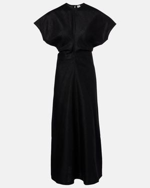 TOTEME Gathered Maxi Dress - Black
