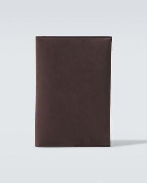 The Row Leather Passport Holder - Brown