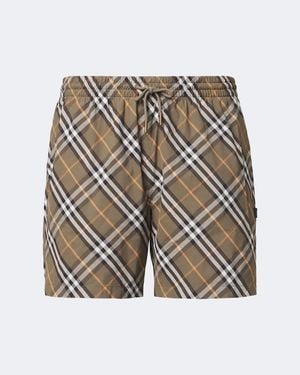 Burberry Badeshorts Check - Braun