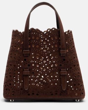 Alaïa Mina 20 New Vienne Leather Tote Bag - Brown