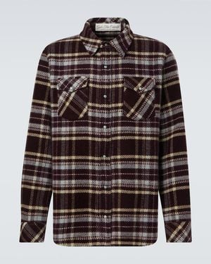God's True Cashmere Plaid Cashmere Shirt With Emerald - Multicolour