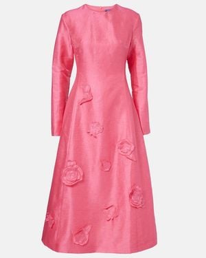 LEO LIN Amira Floral-Applique Cocktail Dress - Pink