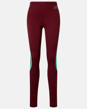 Balenciaga Logo Leggings - Red
