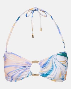 Alexandra Miro Bedrucktes Bikini-Oberteil Carlotta - Blau