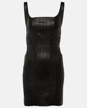Stouls Nino Leather Minidress - Black