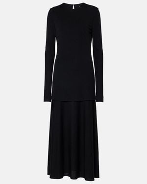 Jil Sander Layered Maxi Dress - Black