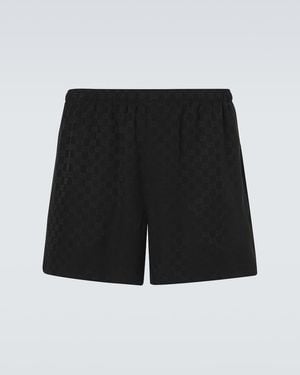 Gucci Shorts Gg Aus Seiden-Jacquard - Schwarz