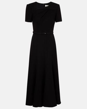 Roland Mouret Belted Crepe Midi Dress - Black