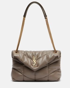 Saint Laurent Sac Puffer Small En Cuir Matelasse - Métallisé