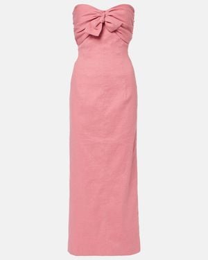 TOVE Rahel Linen And Cotton-Blend Maxi Dress - Pink