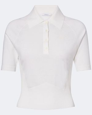 Givenchy Cotton And Silk Polo Sweater - White