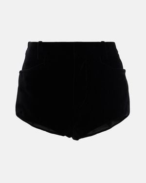 Tom Ford Cotton Velvet Shorts - Black
