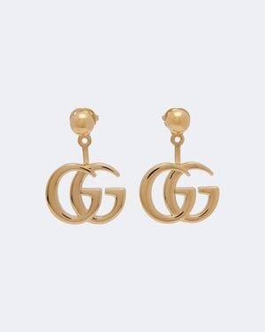 Gucci Gg Marmont Drop Earrings - White
