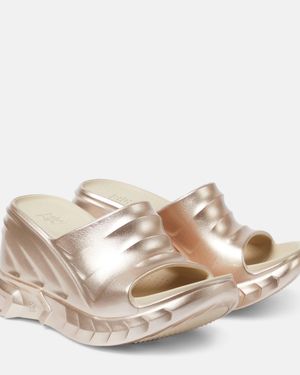 Givenchy Marshmallow Platform Slides - Metallic