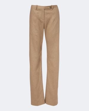 KHAITE Pantalon Droit Hunter En Laine Melangee - Neutre