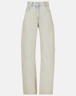 Calvin Klein Mid-Rise Wide-Leg Jeans - White