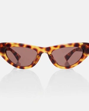 Bottega Veneta Curvy Cat-Eye Sunglasses - Brown