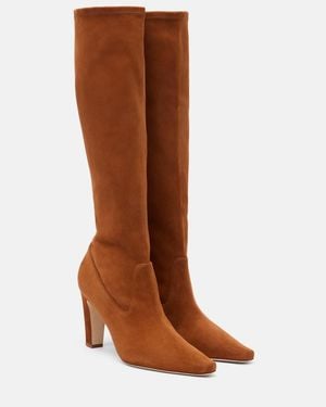 Manolo Blahnik Stiefel Pavisco Aus Veloursleder - Braun