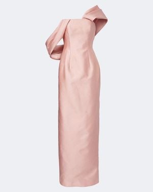 Emilia Wickstead One-Shoulder-Robe Kiana Aus Cloque - Pink