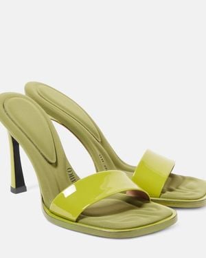 The Attico Mia 95 Patent Leather Mules - Green
