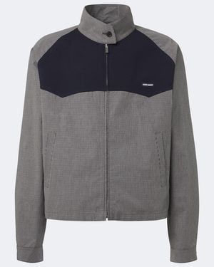 Miu Miu Gingham Cotton Jacket - Gray