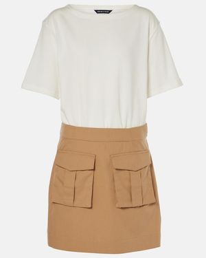 Veronica Beard Elowyn Cotton Minidress - Natural