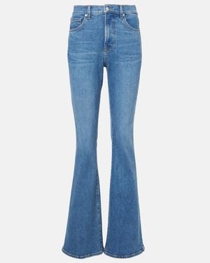 Veronica Beard Beverly High-Rise Flared Jeans - Blue