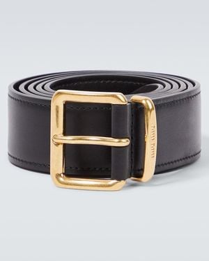 Miu Miu Leather Belt - Black