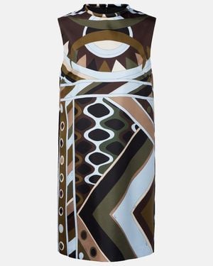 PUCCI Vivara Silk Twill Minidress - Black