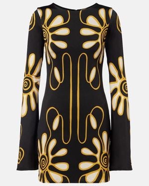 Cala De La Cruz Maisha Printed Jersey Minidress - Black